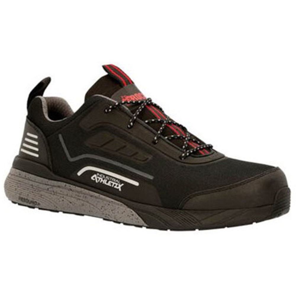 ROCKY Industrial Athletix Lo-Top Composite Toe Work Shoe, Black Tech, Size 11(M)